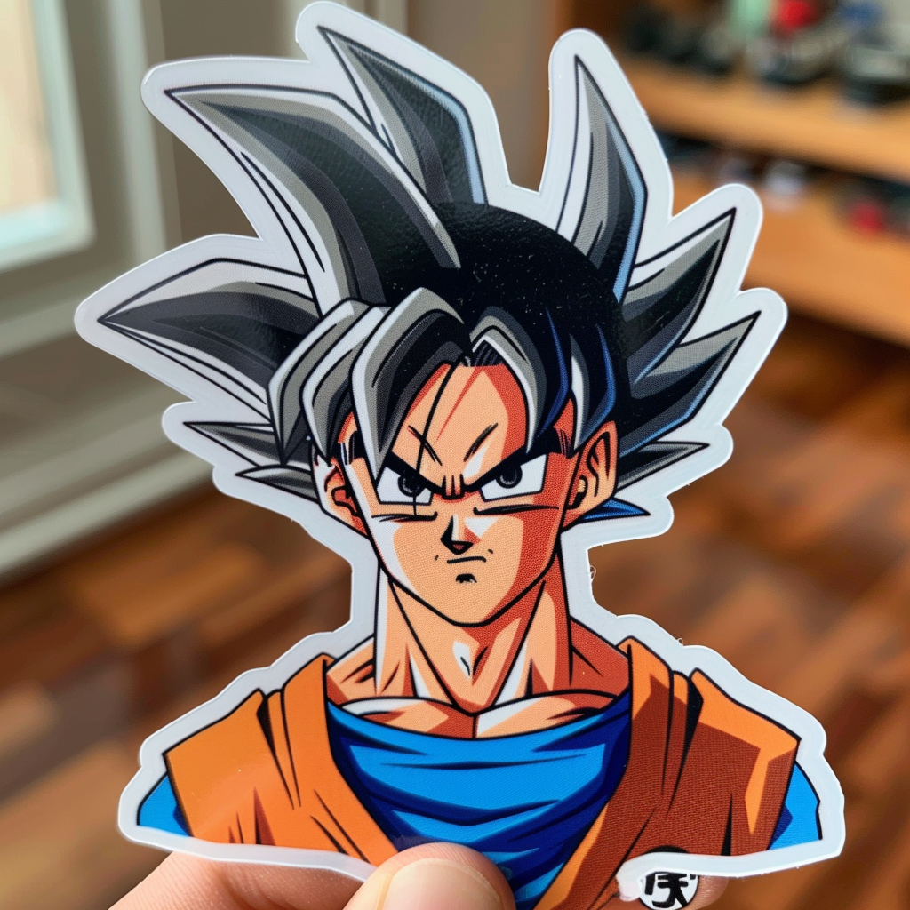 Cartoon Goku Sticker Design