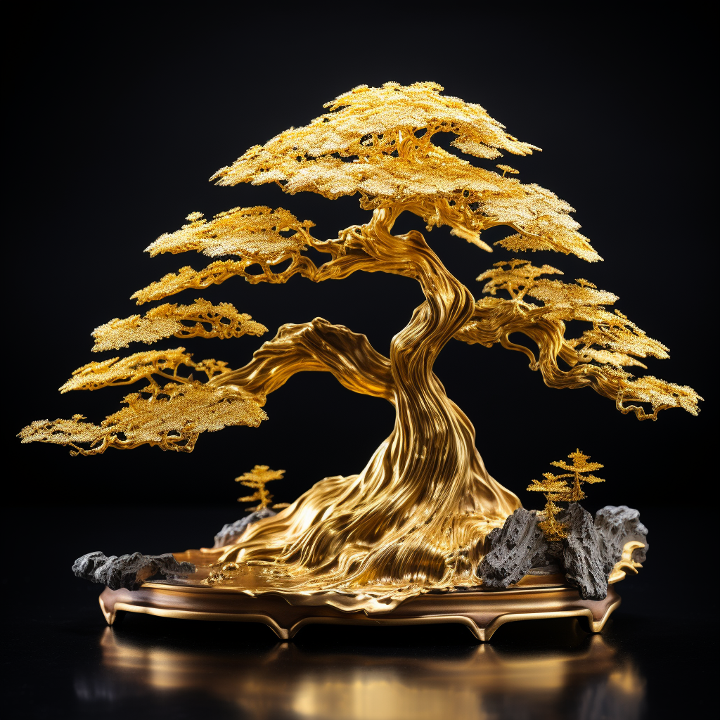 Gold Bonsai Tree Picture