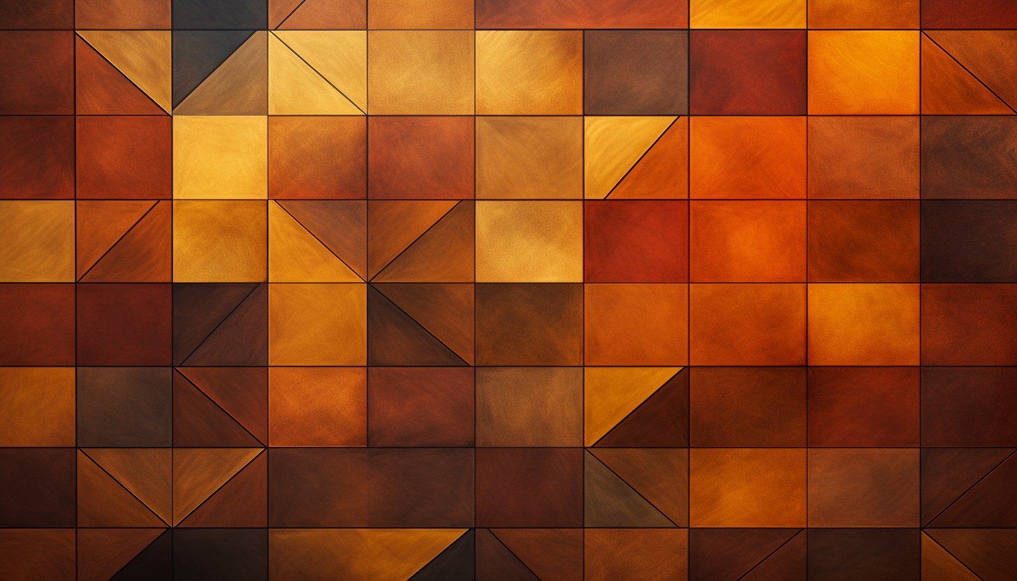 Elegant gold and burnt orange geometry