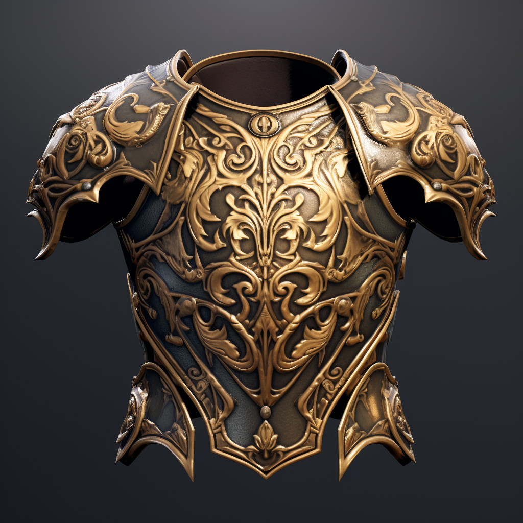 Durable Gold Chest Plate Armor