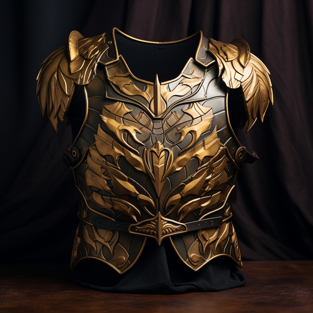 Authentic gold Hoplite Cuirass armor