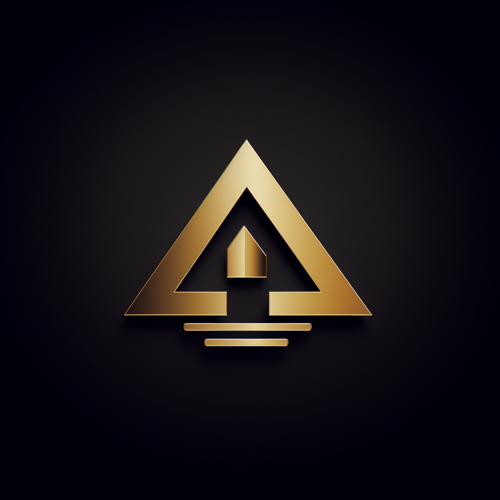 Gold minimalist house logo