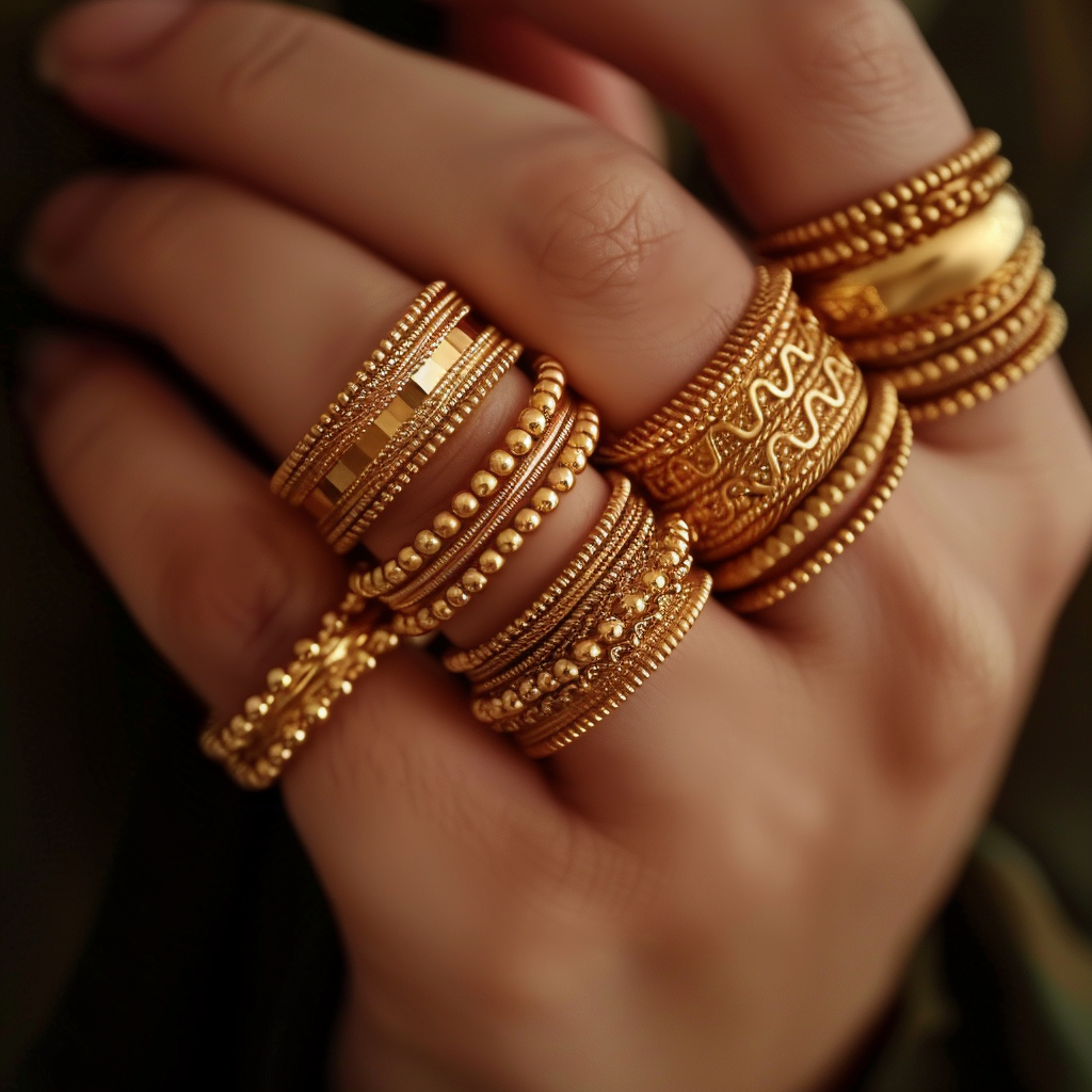 gold knuckle rings elegant style