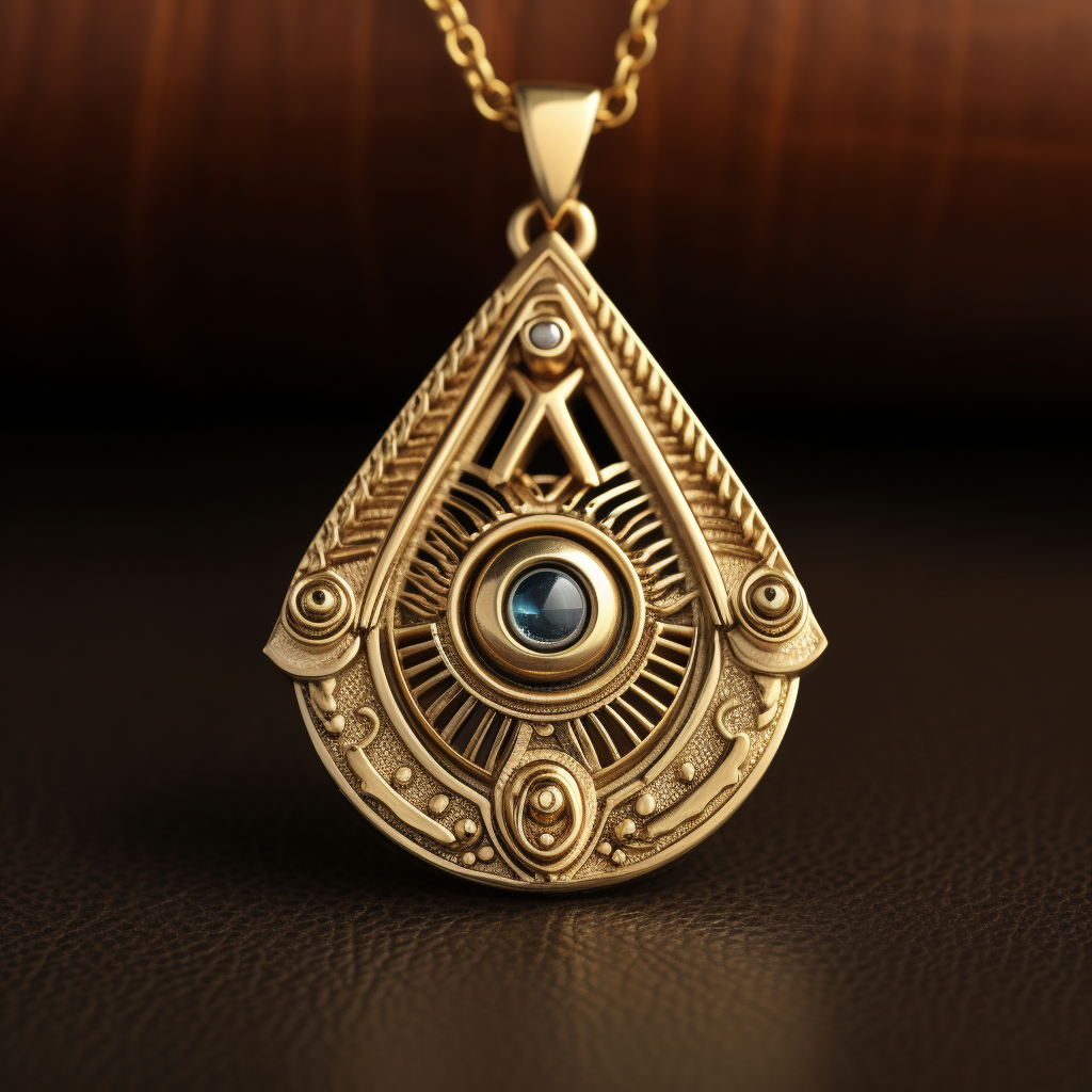 Gold Medallion with Eye of Horus Symbol