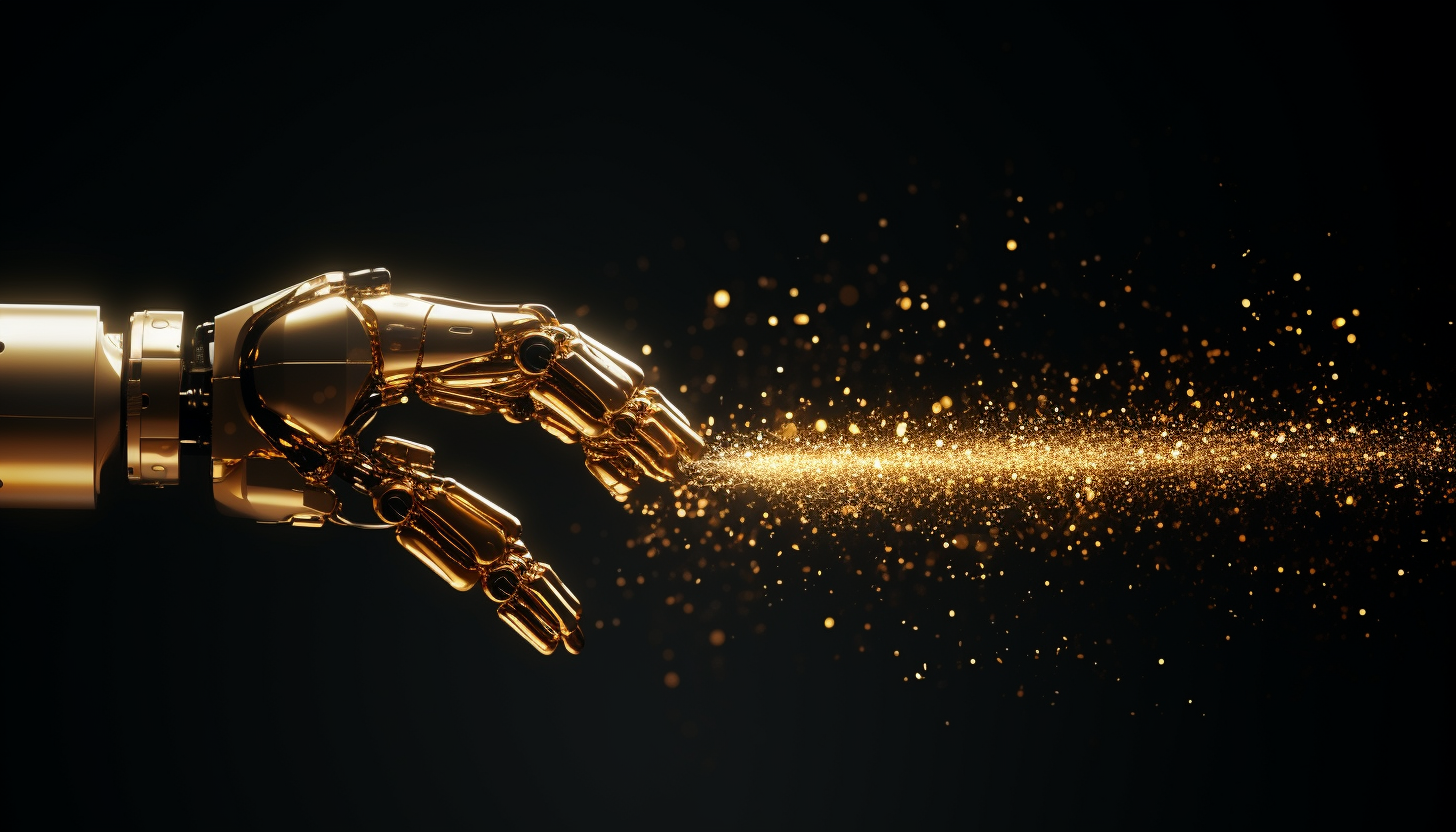 Gold particles robotic arm