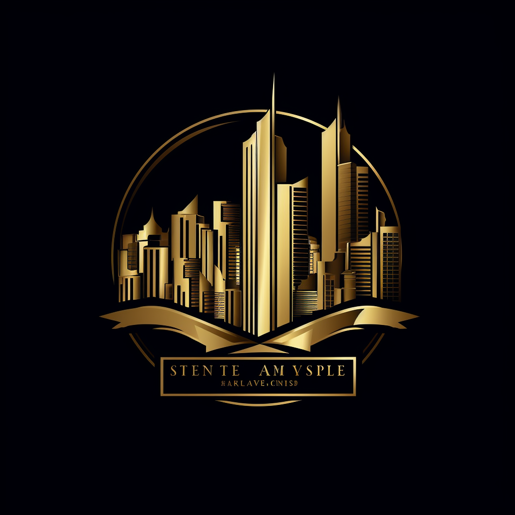 Gold real estate investor logo