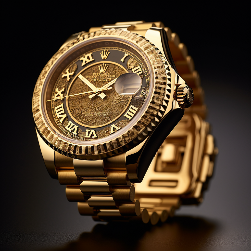 Elegant gold Rolex watch