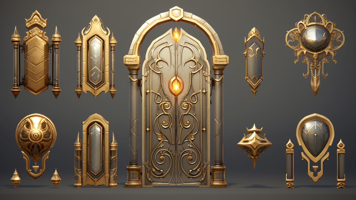 Gleaming game assets for treasure