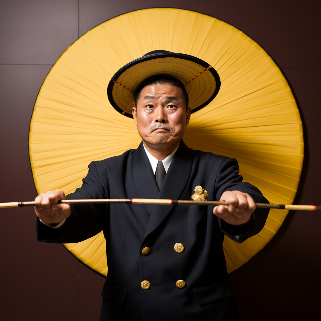 Image of Kyudo Police Chief with Golden Target Head