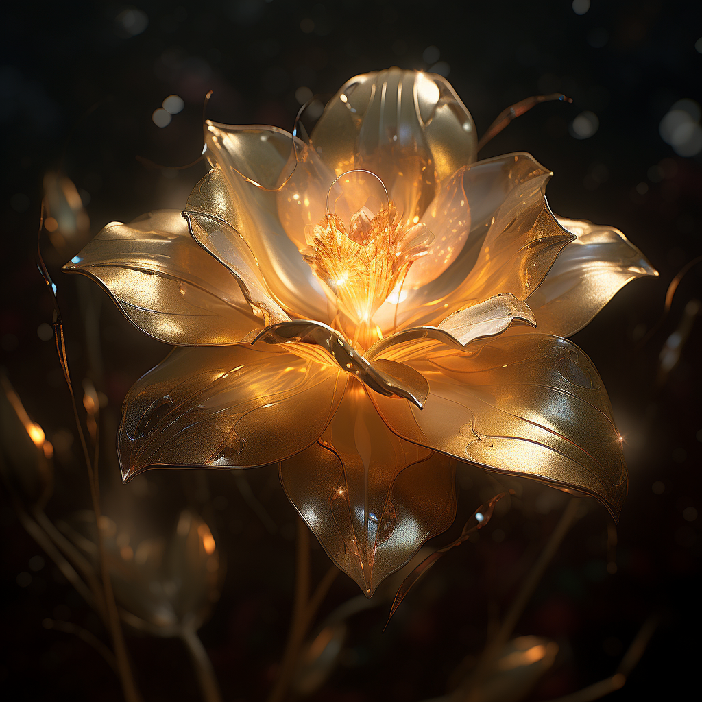 Stunning golden flower in bloom