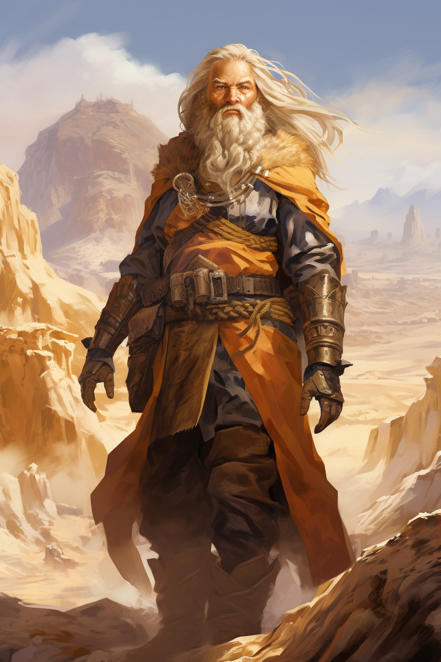 Female dwarf with long golden beard