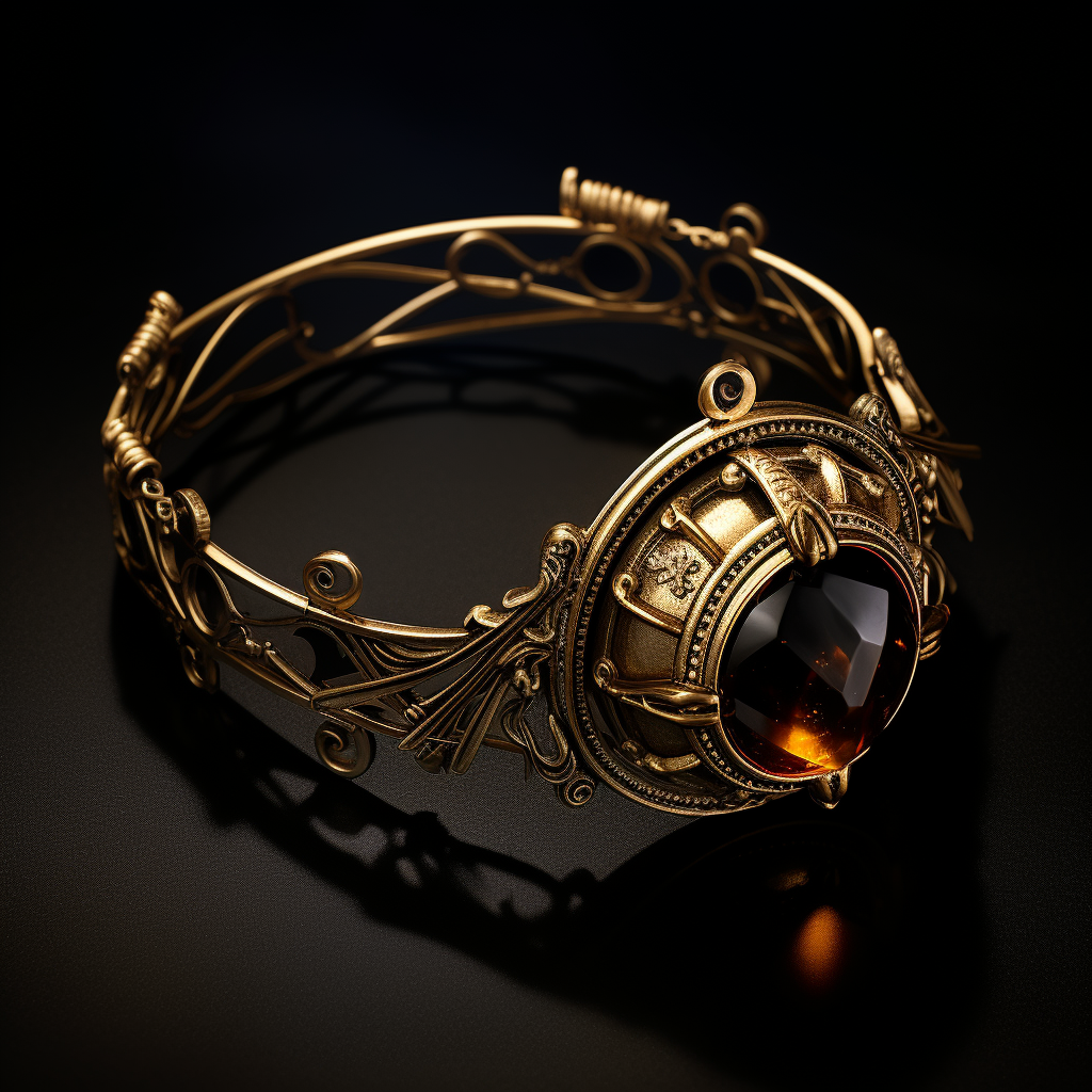 Golden magic handcuff D&D dark fantasy