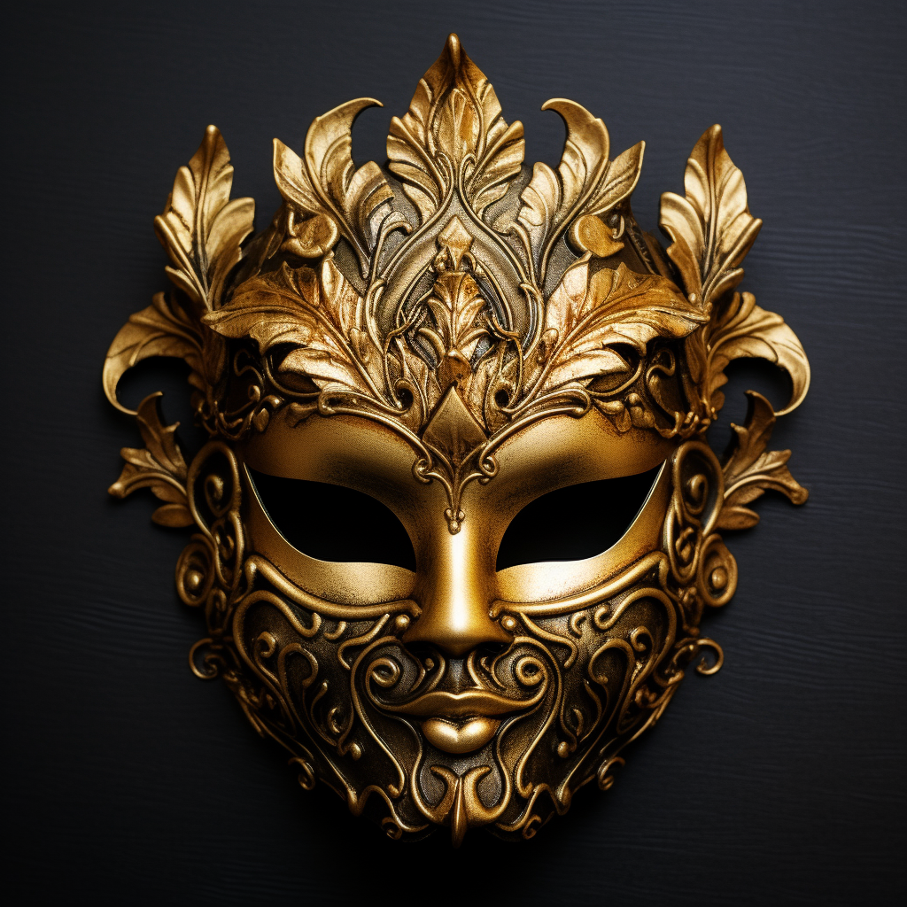 Golden magic mask D&D fantasy