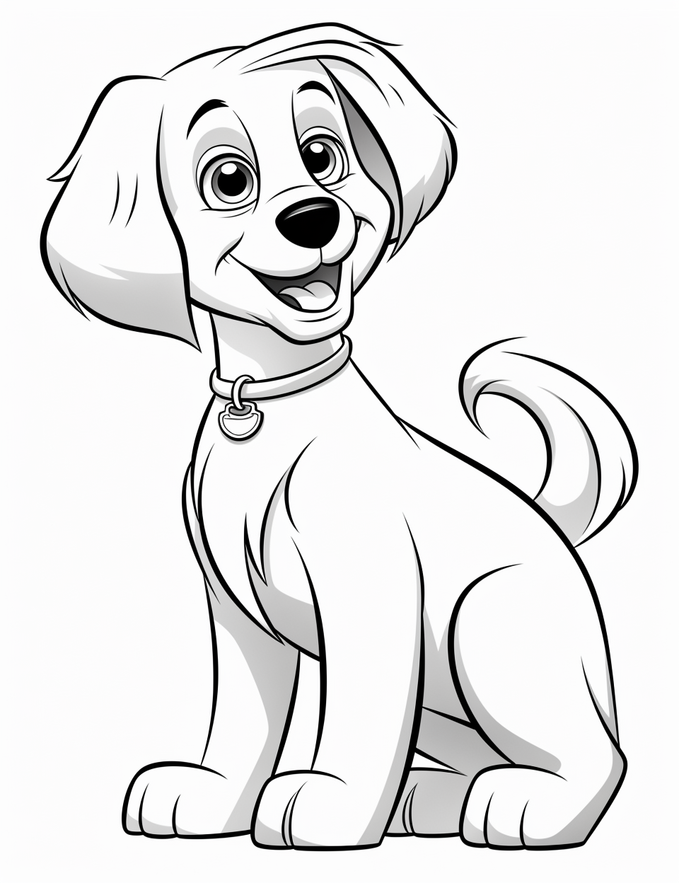 Golden Retriever Dog Coloring Page