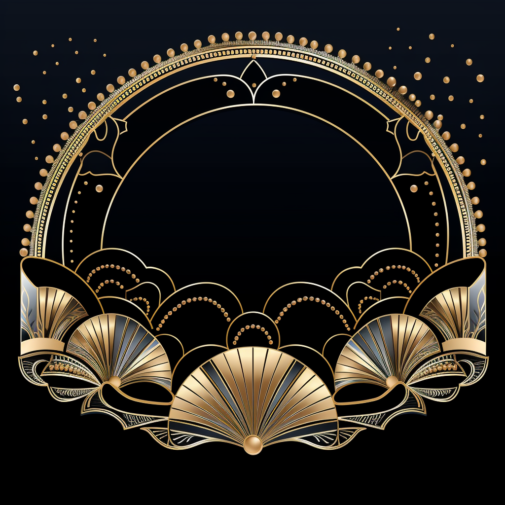 Beautiful Golden Art Deco Border