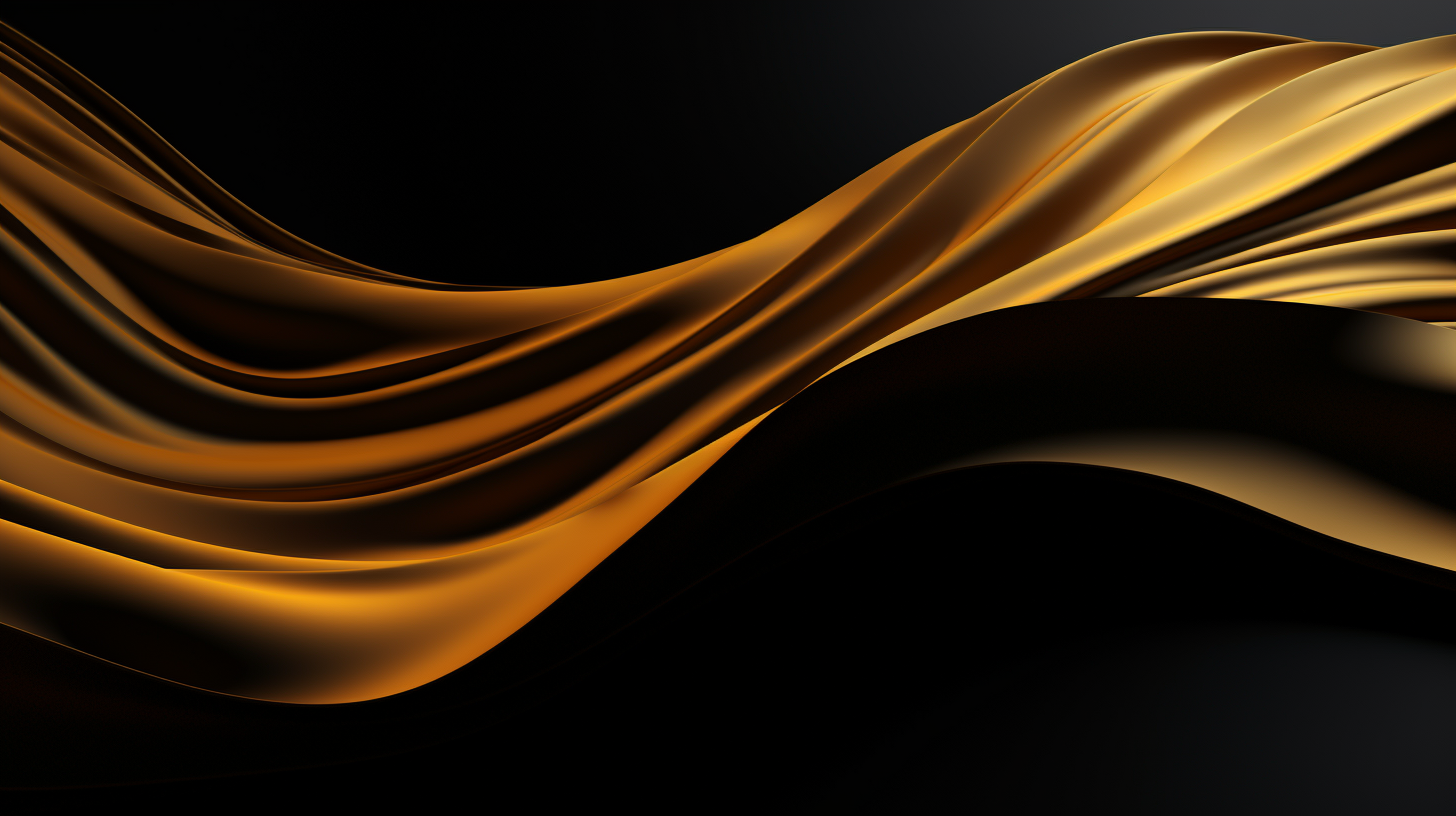 Beautiful 3D Render of Golden Waves