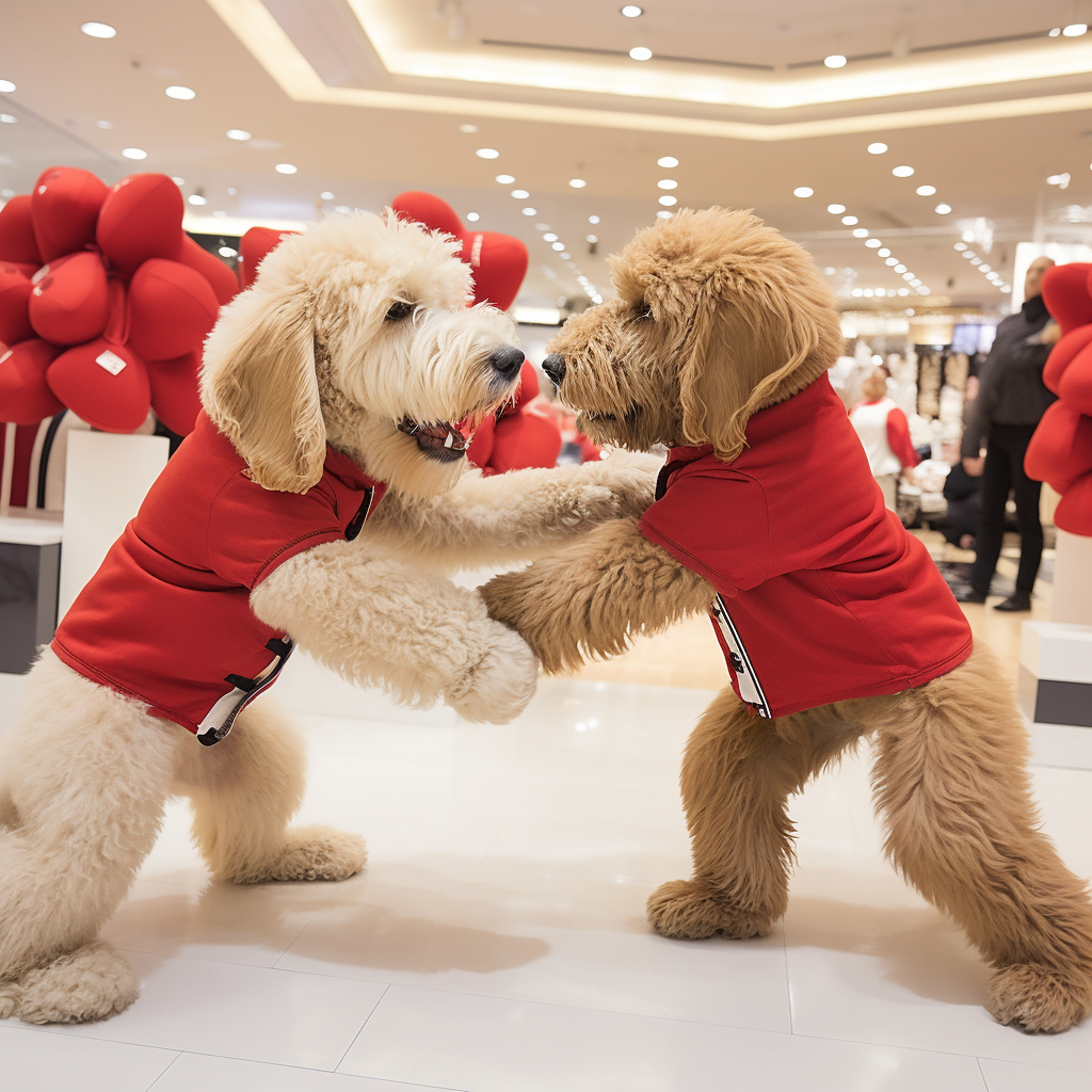 Energetic Goldendoodles Engaged in Boxing Day Sale