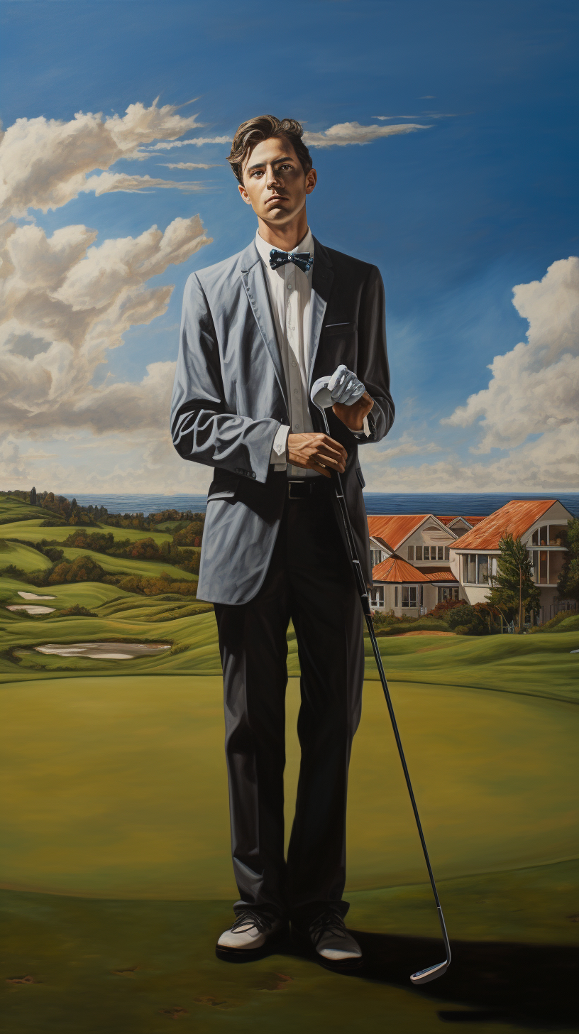 Businessman at golf club