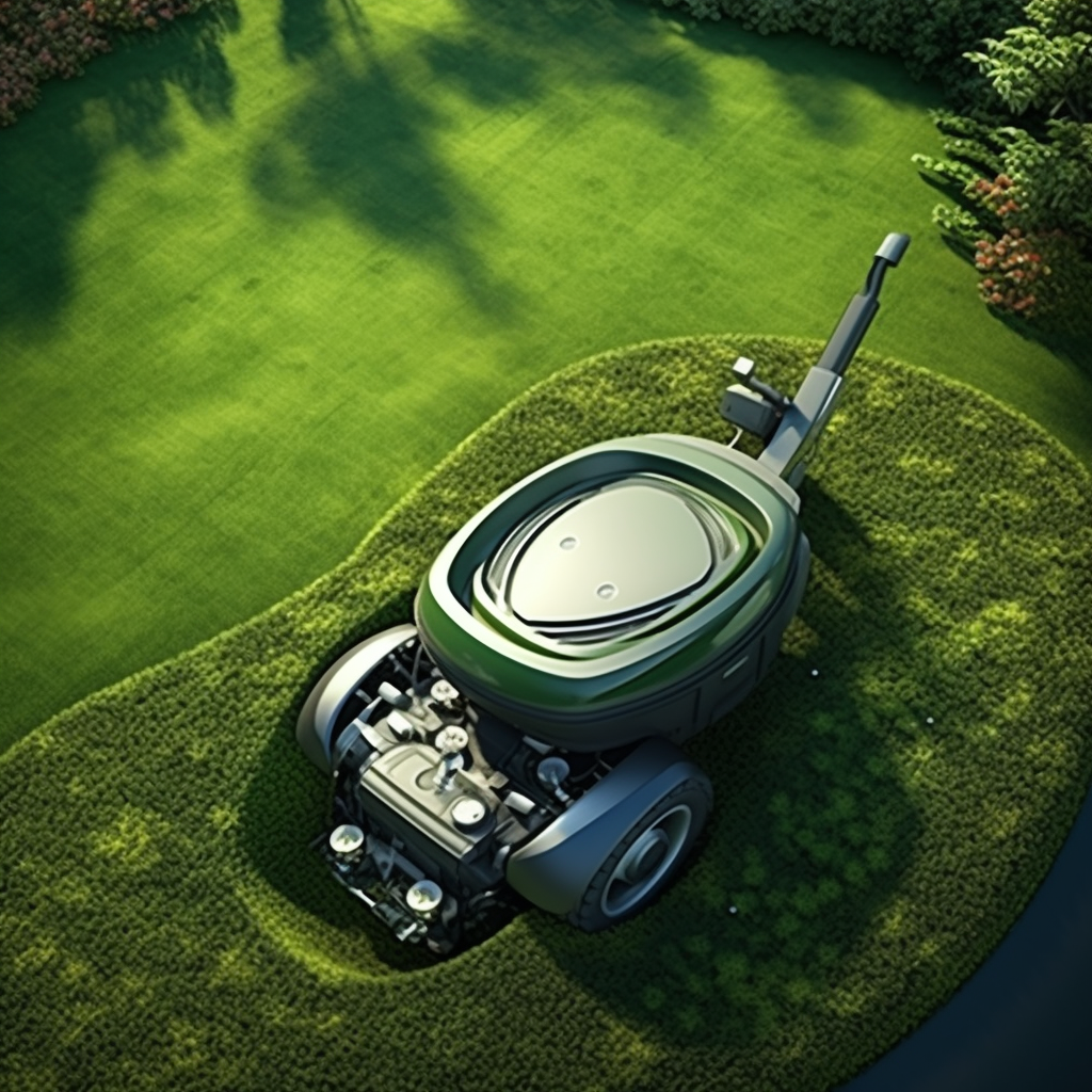 Robot performing golf course maintenance