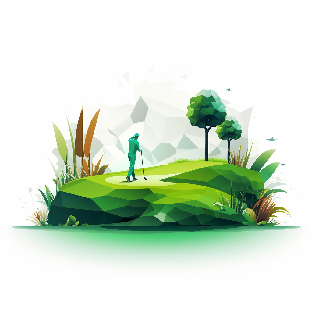 Minimalist golf flat vector image