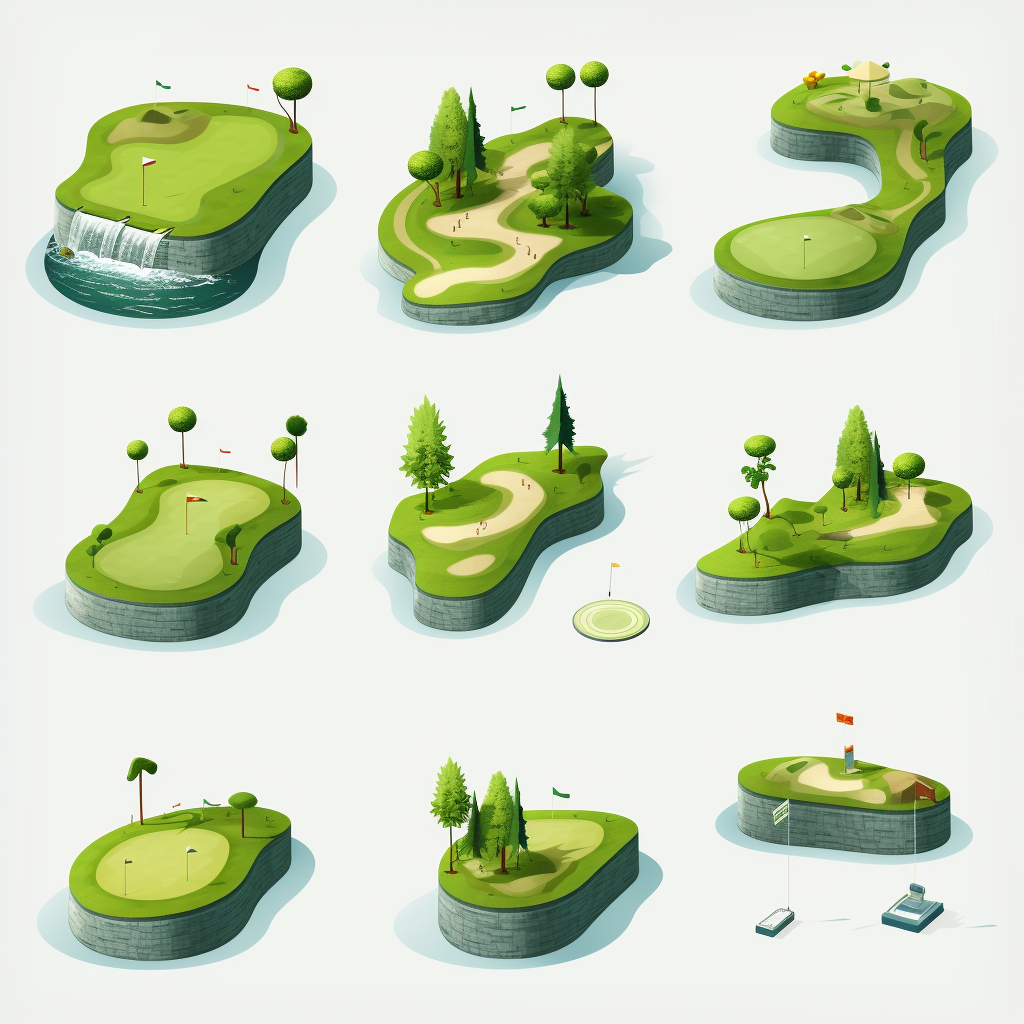 Vector illustration of a golf course