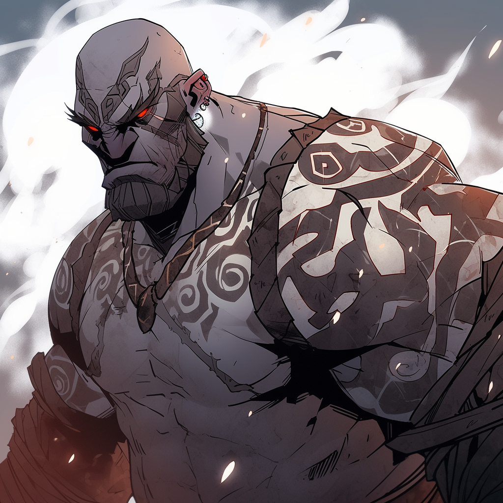 Powerful Goliath Warlord with Tribal Piercings