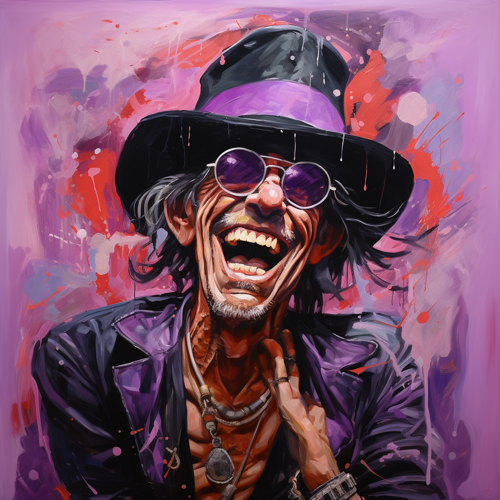 Goofy Keith Richards Character Selling Soul