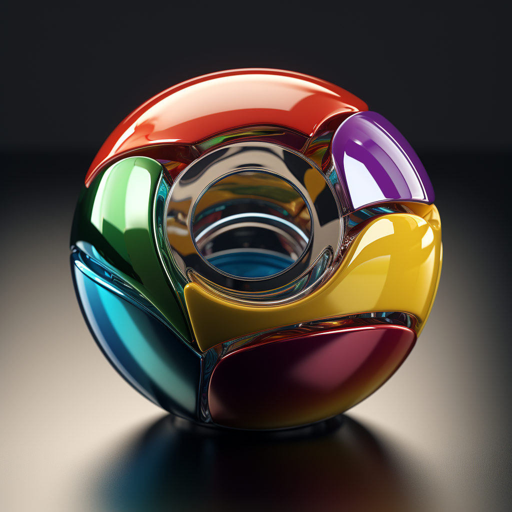 Round Google Chrome Icon Illustration