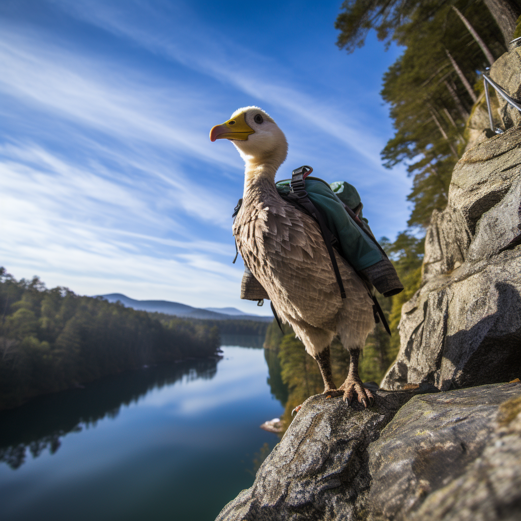 Goose rock climbing picture