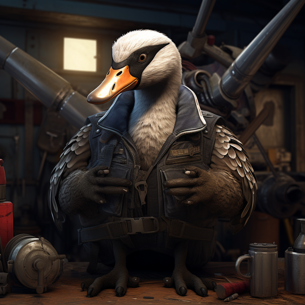 Goose Aircraft Mechanic with Wrench