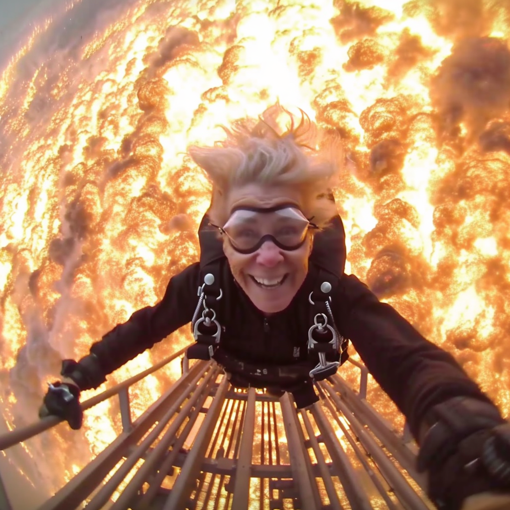 Ghetto Granny Skydiving Explosion