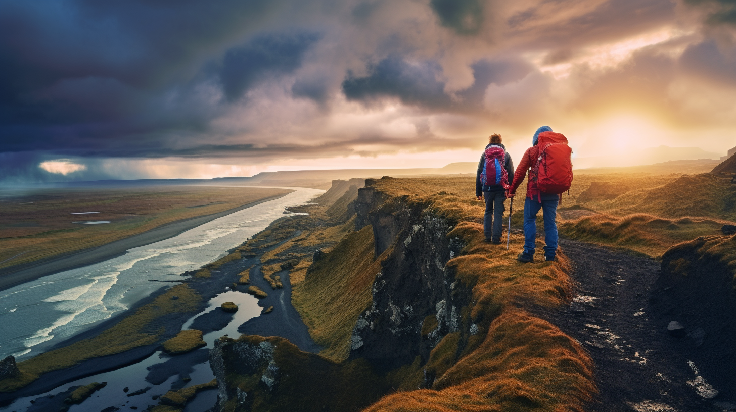 Beautiful tourists exploring Gorgean landscape