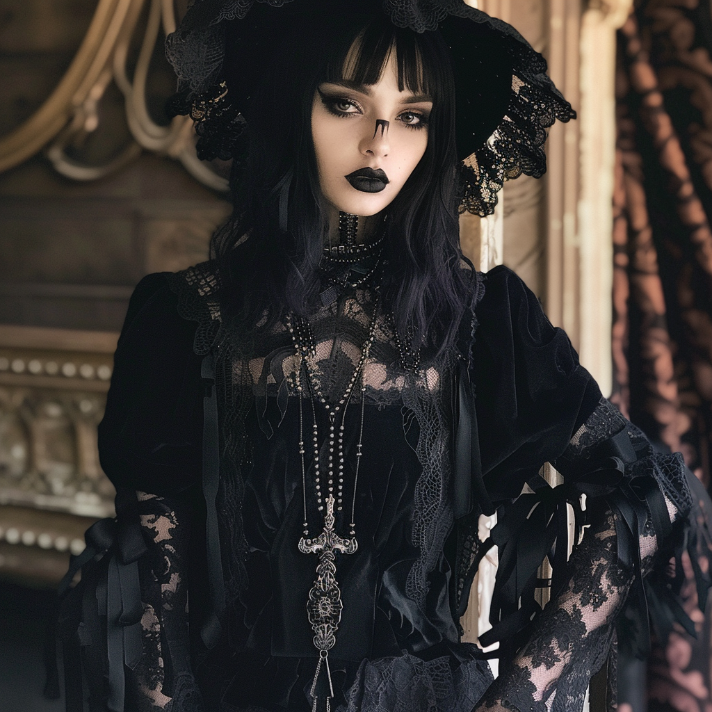 Adult contemporary goth outfit fashion