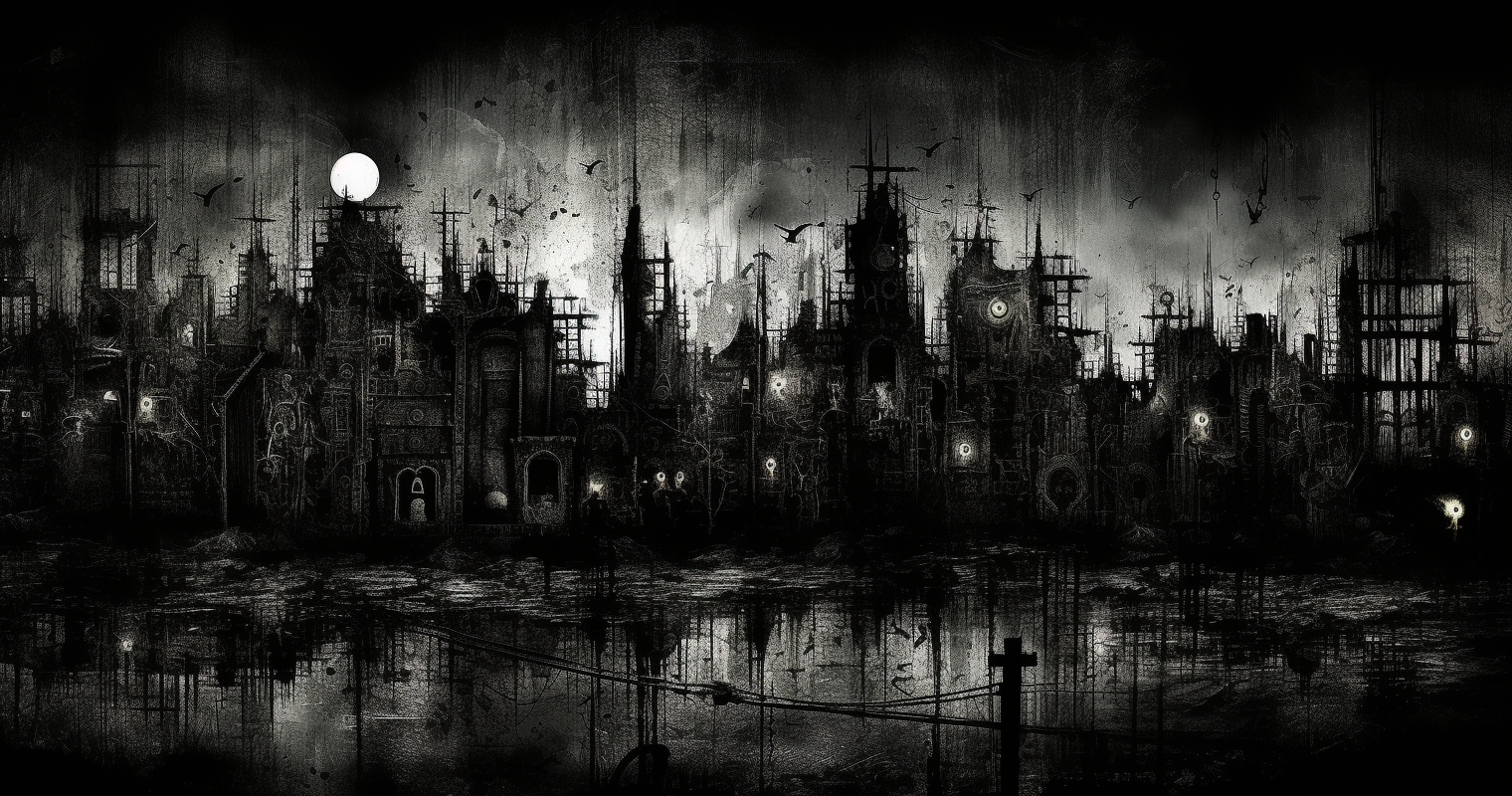 Gotham Town Cybergoth Expressionism Artwork  ?