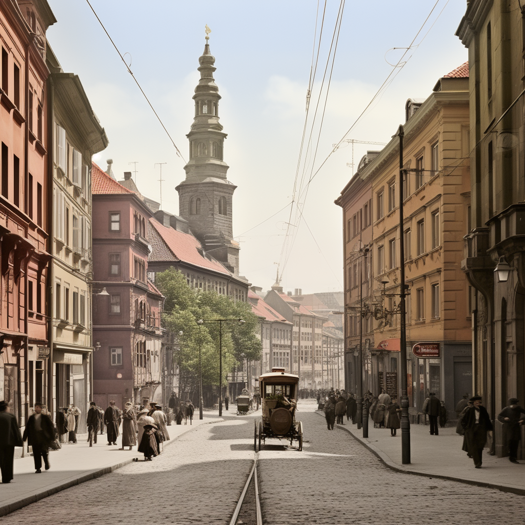 Old Gothenburg Streetview in 1900