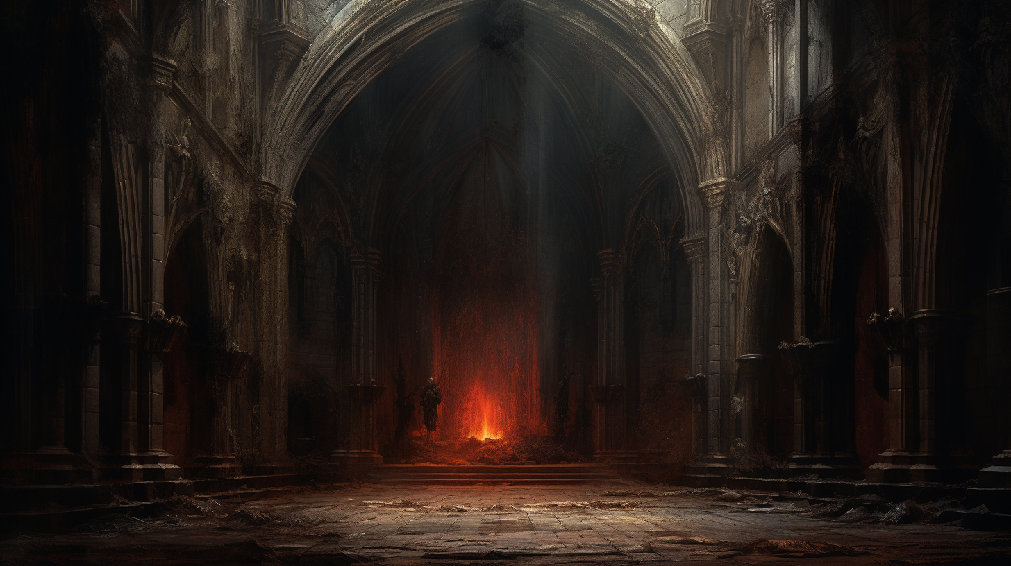 Dark and Decadent Gothic Castle Interior Image