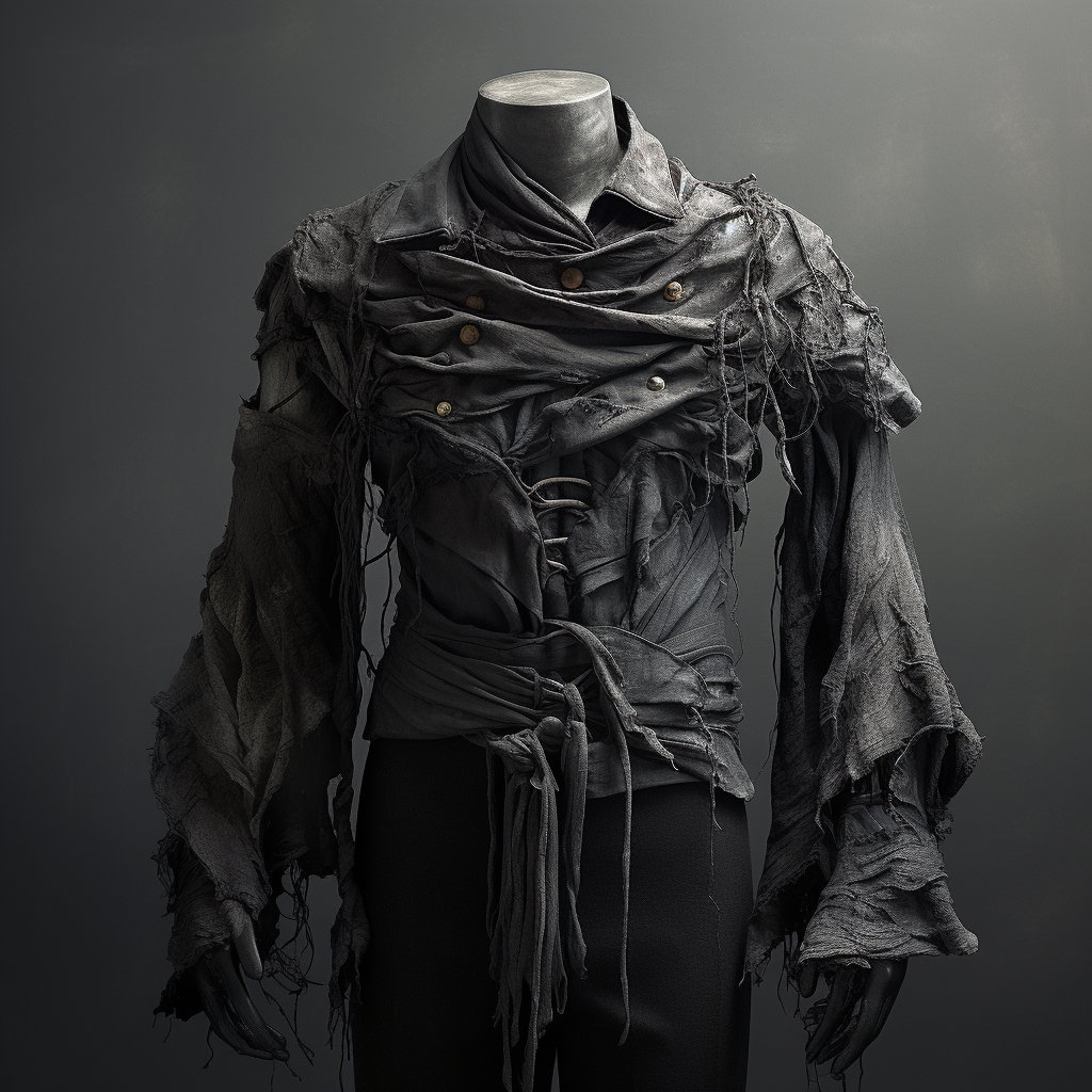 Gothic cloth rags shirt with unique fashion style