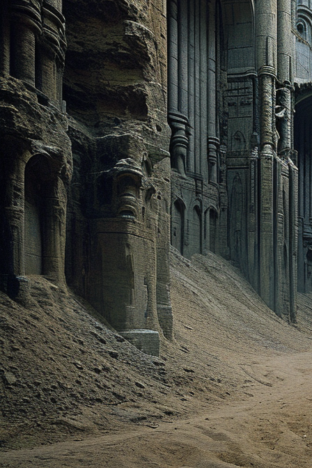 Gothic Desert Architecture Disillusionment by H.R. Giger Artwork