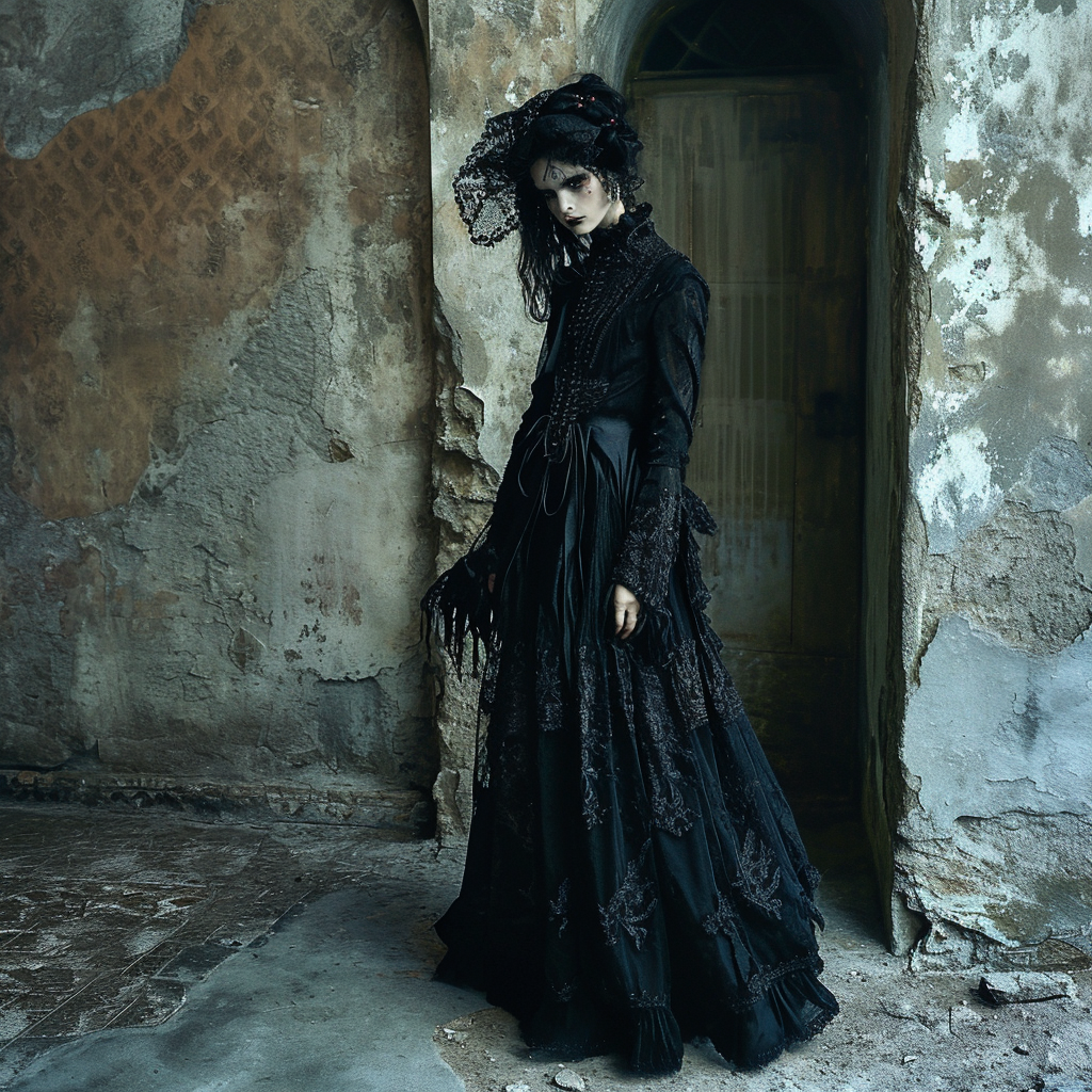 Gothic Fashion Model Full Length