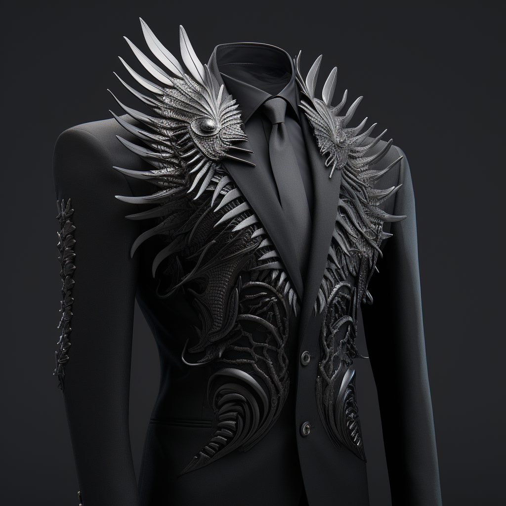 Stylish gothic fish gills suit