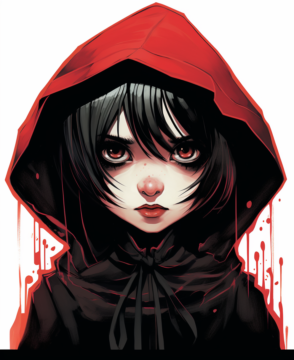 Illustration of a gothic girl