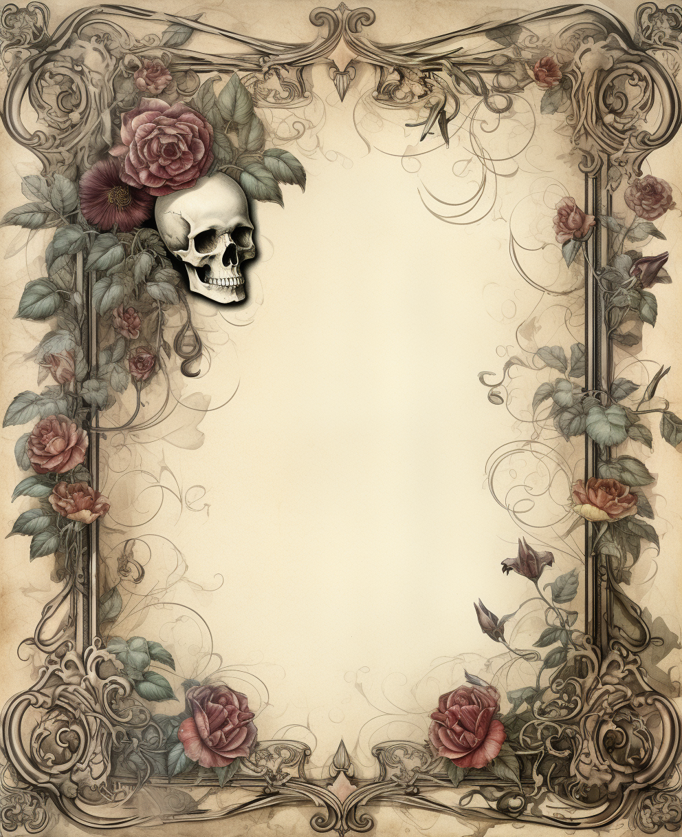 Gothic letter background with muted colors design