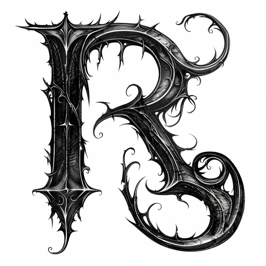 gothic letters logo design