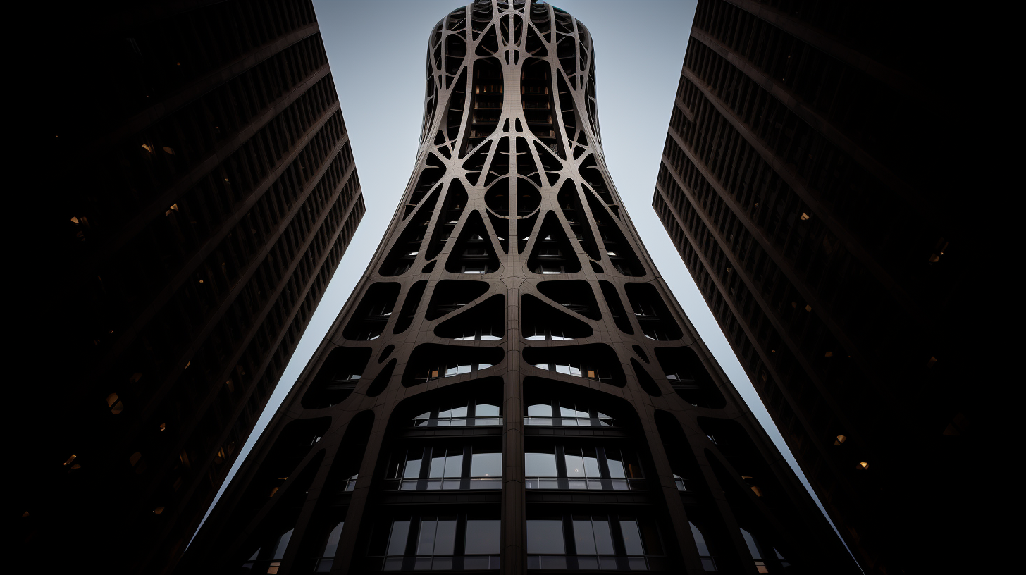 Dark and Sinister Gothic Minimalism Skyscraper