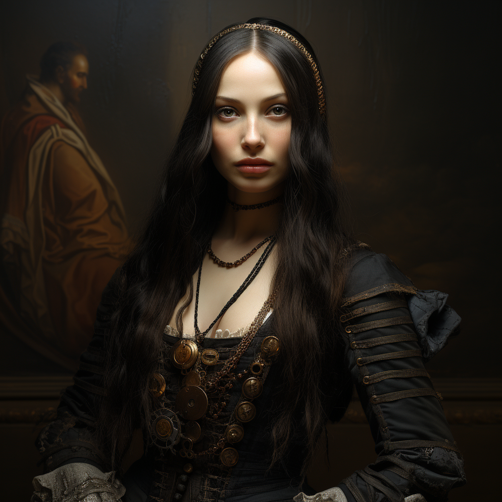 Gothic steampunk Mona Lisa art