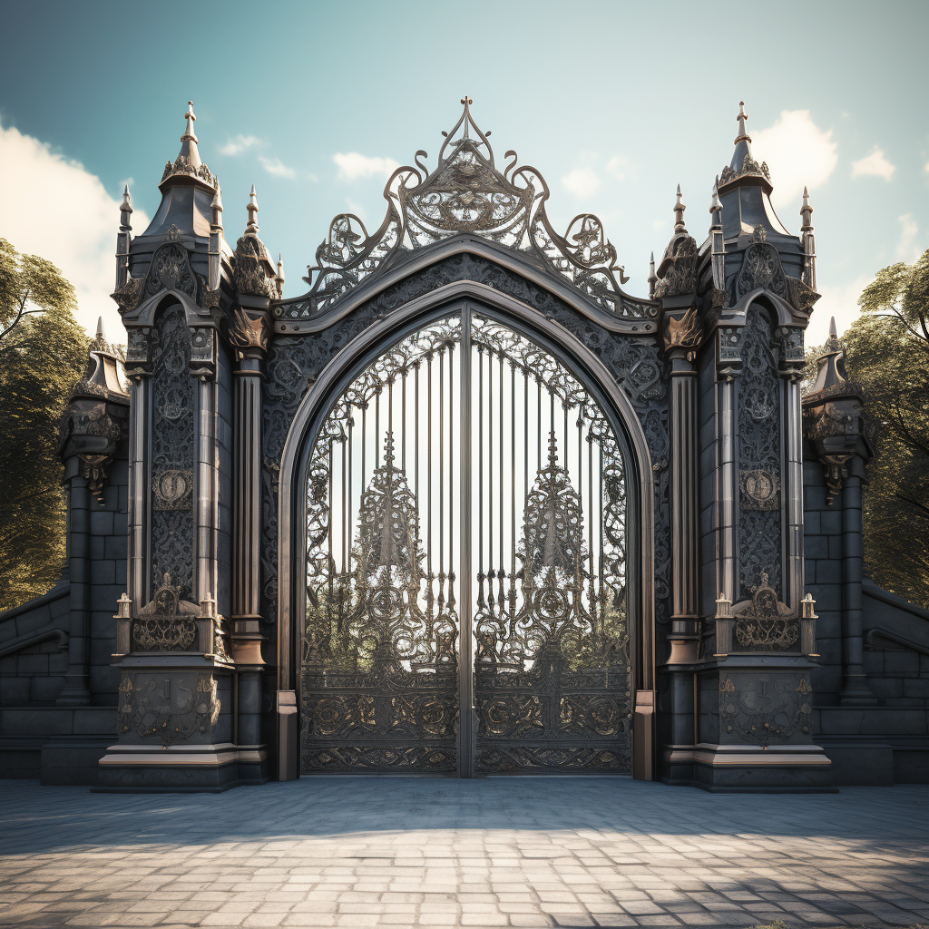 Gothic Style Gate Open