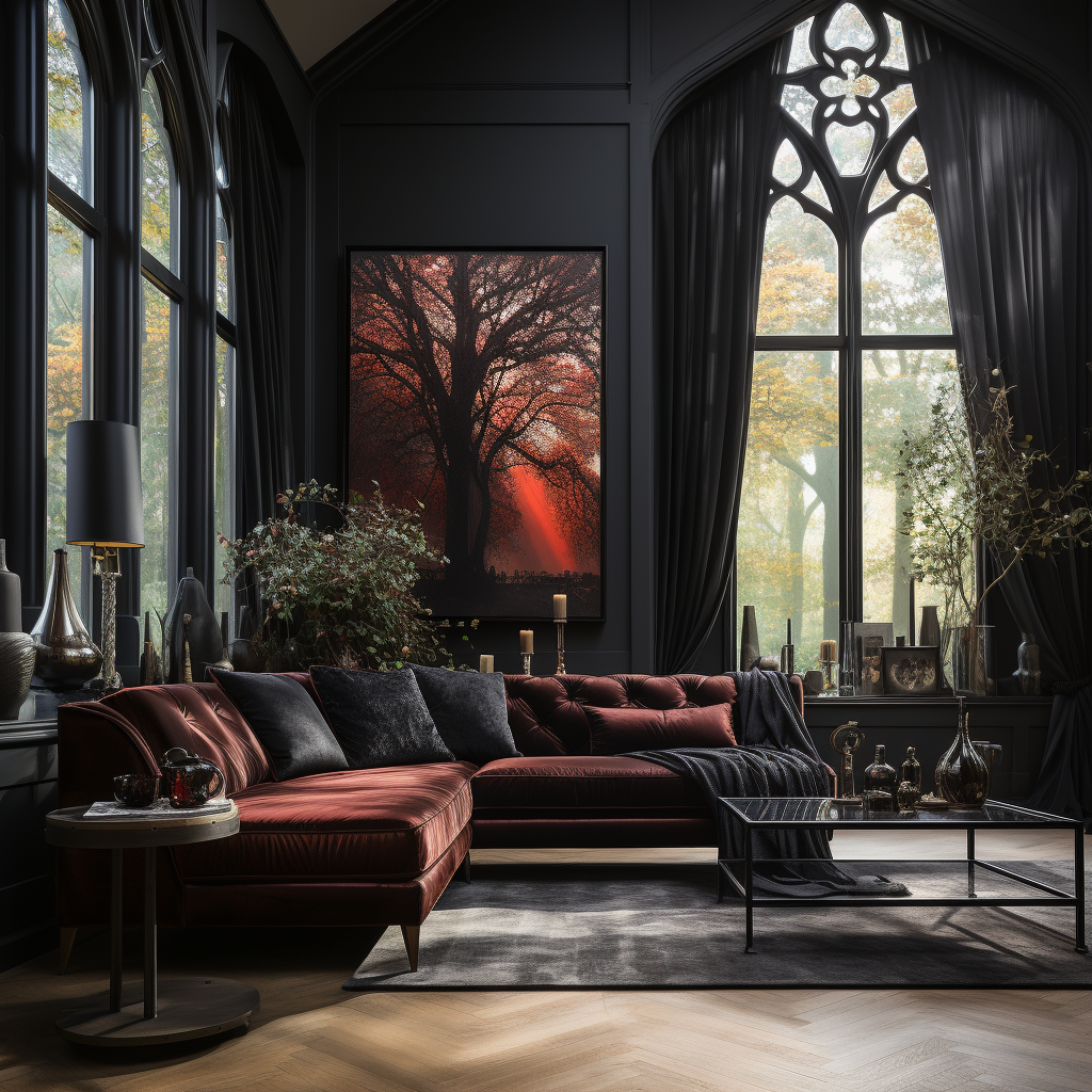 Modern Gothic Style Living Room