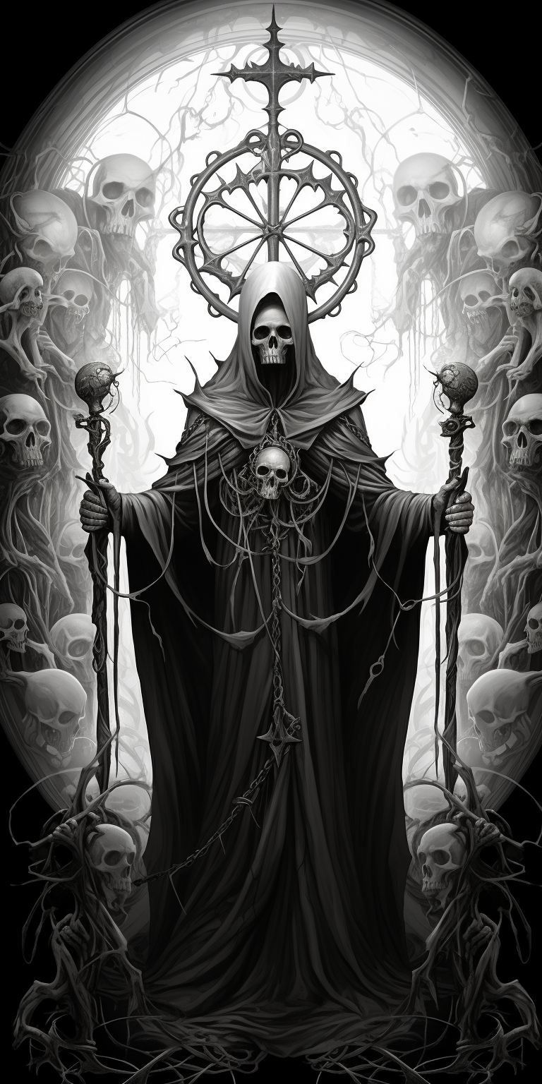 Gothic Temperance Tarot Illustration