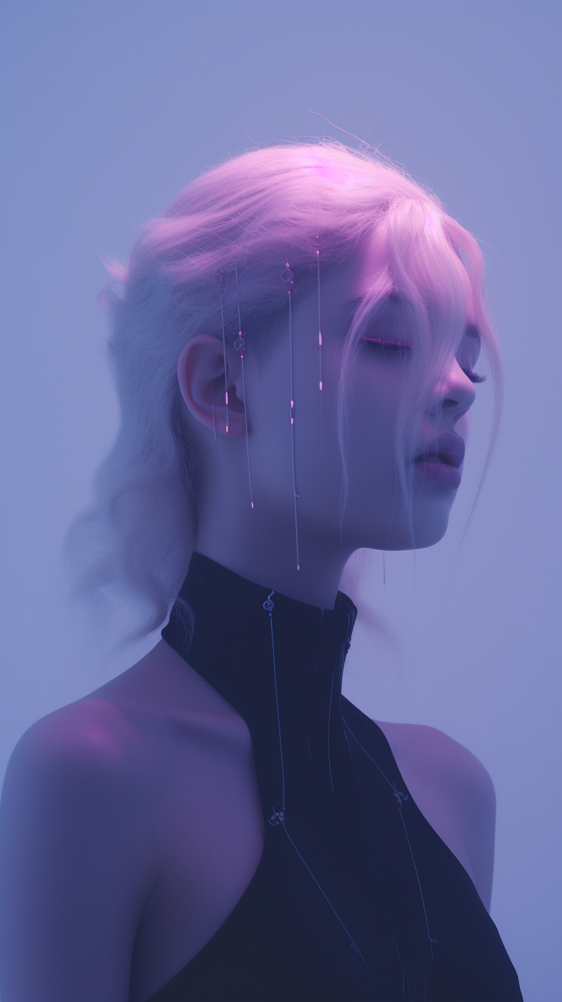 Gothic Vaporwave Beauty Concept Art