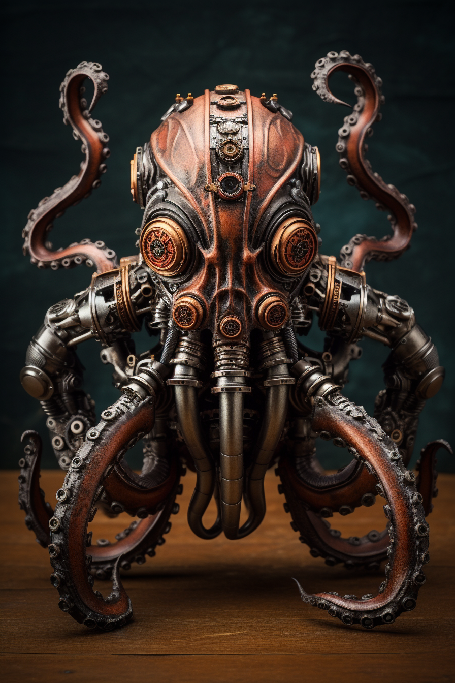 Gothic Vintage Steampunk Octopus